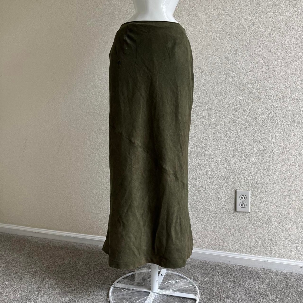 Worthington olive green maxi skirt size 12